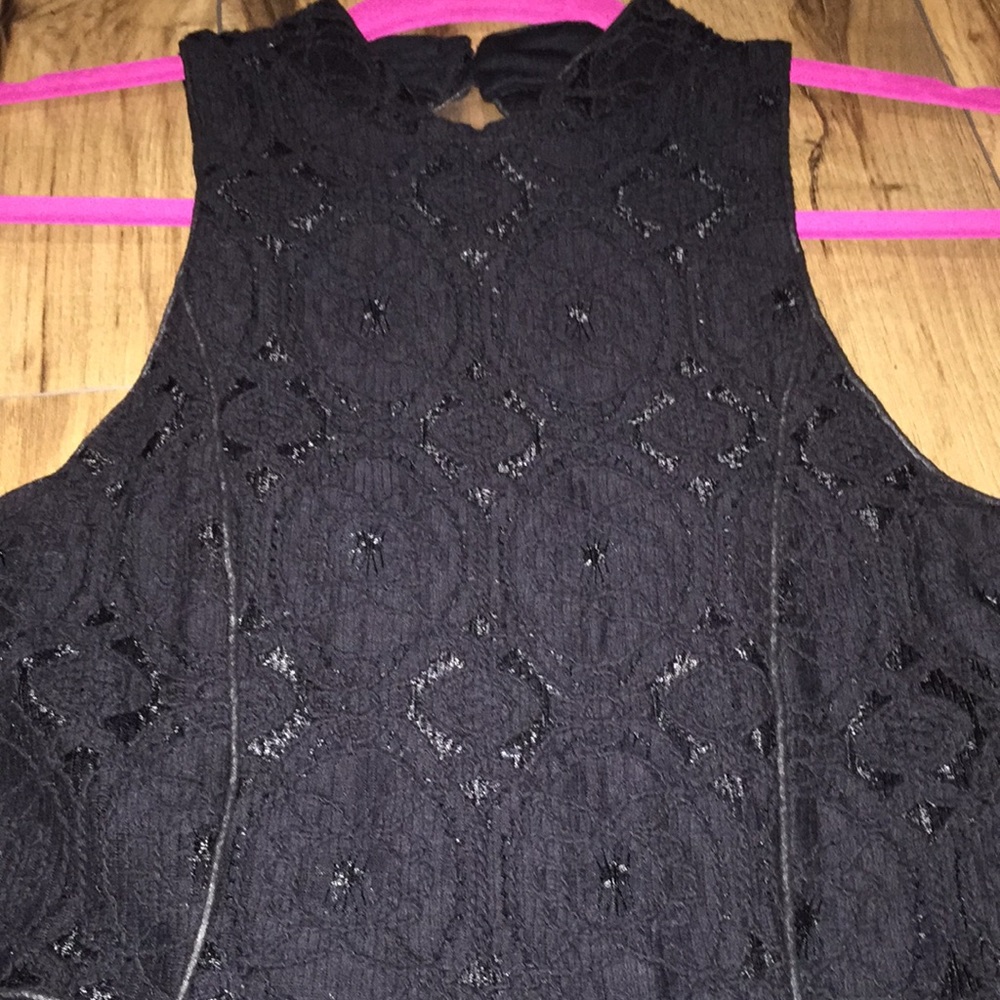 Kimchi Blue Jackie High-Neck Lace Dress Black NWT - Picture 6 of 7